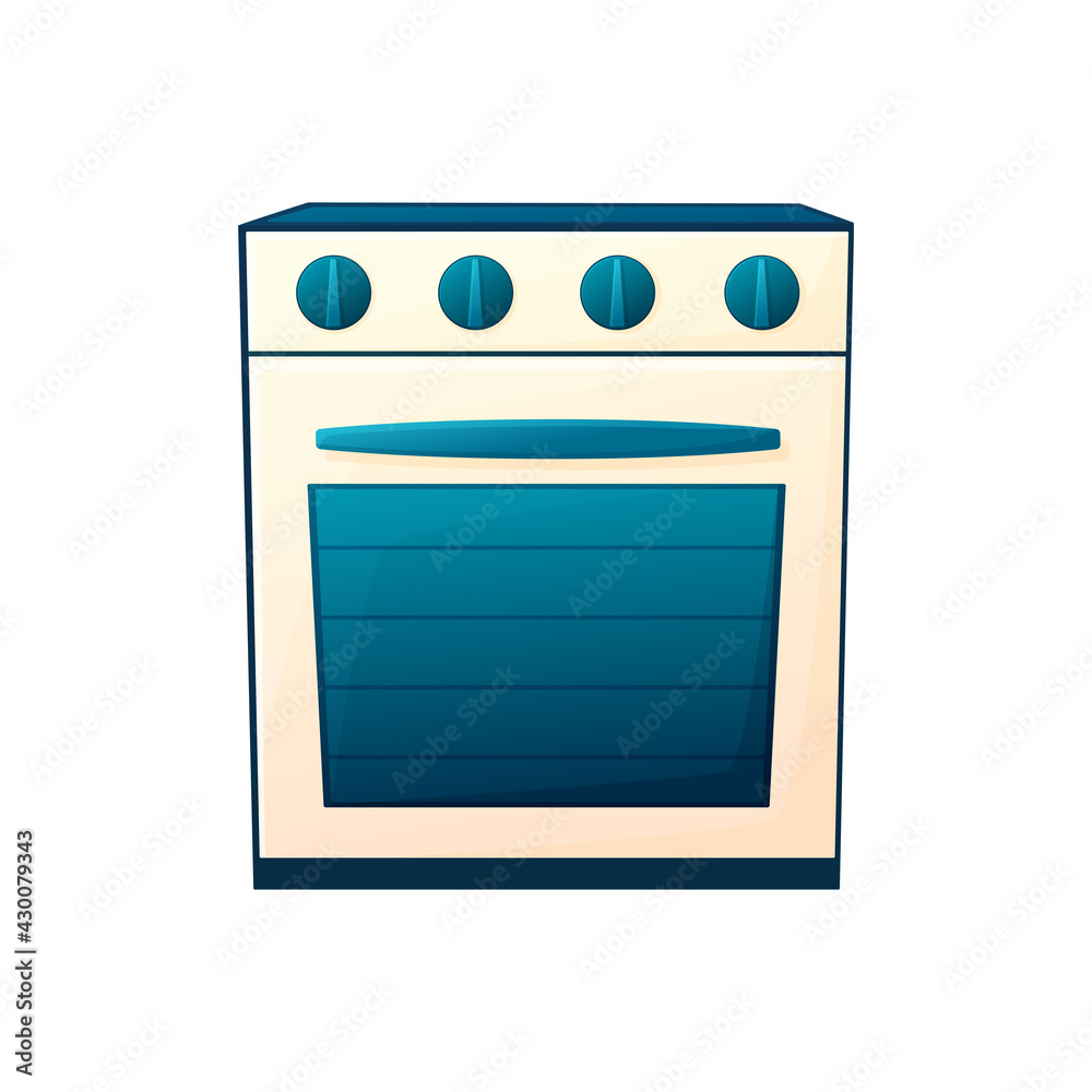 Vector illustration of an oven in a cartoon style. Kitchen items. Interior elements. Isolated on white background
Vector illustration of an oven in a cartoon style. Kitchen items. Interior elements. Isolated on white background