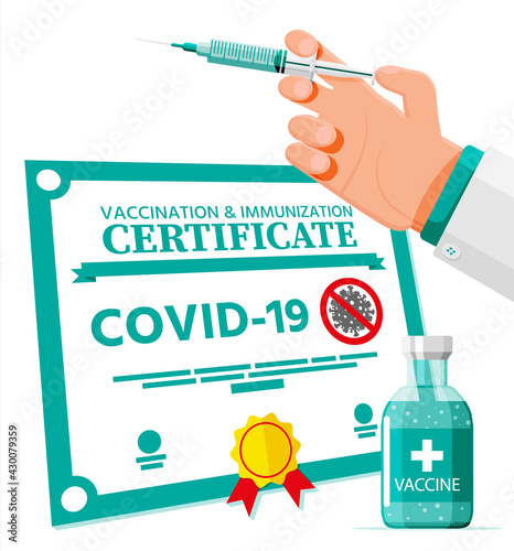 Covid-19 vaccination passport.