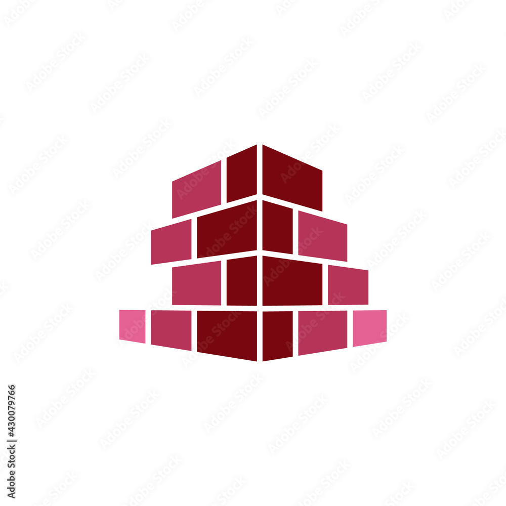 brick wall icon simple design element brick wall icon simple design element