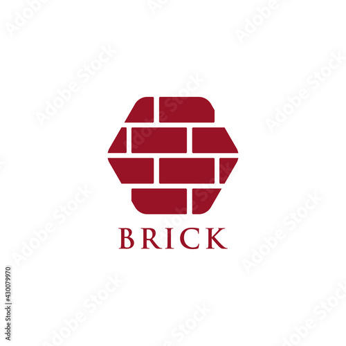 brick wall icon simple design element