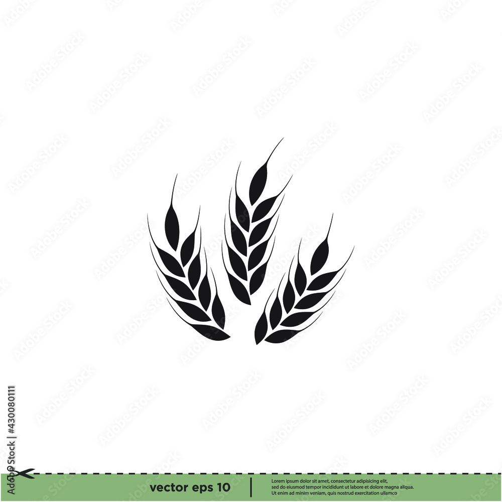 wheat simple design element wheat simple design element