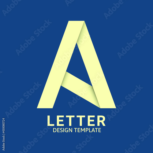 Initial Letter A Logo Icon Concept. Creative Minimal Alphabet Emblem Design Template. Graphic Symbol for Corporate Business Identity.Creative Vector Graphic Element.