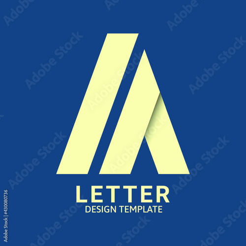Initial Letter A Logo Icon Concept. Creative Minimal Alphabet Emblem Design Template. Graphic Symbol for Corporate Business Identity.Creative Vector Graphic Element.