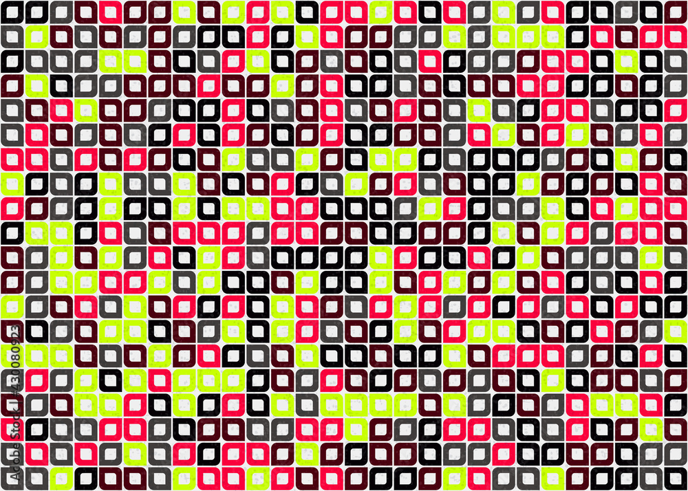 Fototapeta premium Abstract Geometric Pattern generative computational art illustration