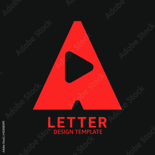 Initial Letter A Logo Icon Concept. Creative Minimal Alphabet Emblem Design Template. Graphic Symbol for Corporate Business Identity.Creative Vector Graphic Element.