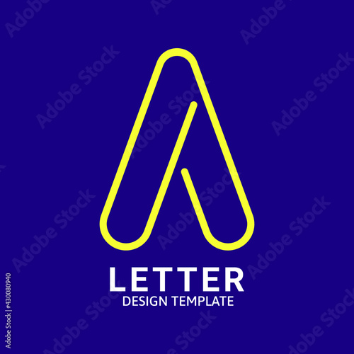 Initial Letter A Logo Icon Concept. Creative Minimal Alphabet Emblem Design Template. Graphic Symbol for Corporate Business Identity.Creative Vector Graphic Element.