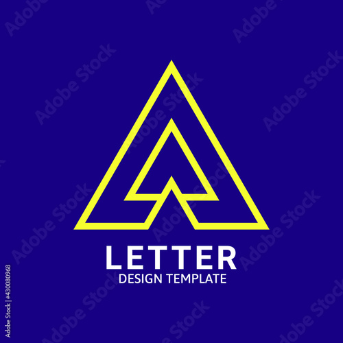 Initial Letter A Logo Icon Concept. Creative Minimal Alphabet Emblem Design Template. Graphic Symbol for Corporate Business Identity.Creative Vector Graphic Element.