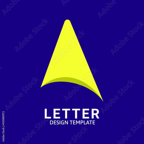 Initial Letter A Logo Icon Concept. Creative Minimal Alphabet Emblem Design Template. Graphic Symbol for Corporate Business Identity.Creative Vector Graphic Element.