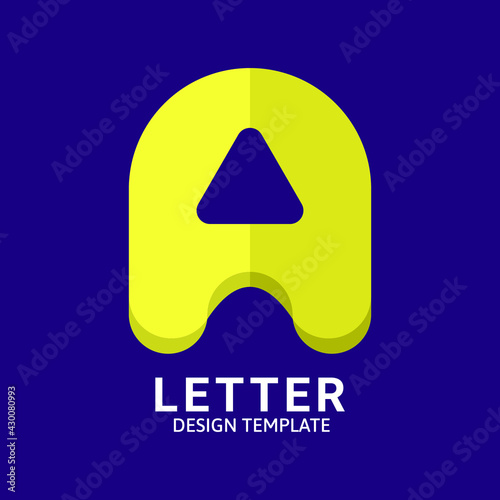 Initial Letter A Logo Icon Concept. Creative Minimal Alphabet Emblem Design Template. Graphic Symbol for Corporate Business Identity.Creative Vector Graphic Element.