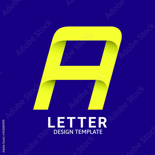 Initial Letter A Logo Icon Concept. Creative Minimal Alphabet Emblem Design Template. Graphic Symbol for Corporate Business Identity.Creative Vector Graphic Element.