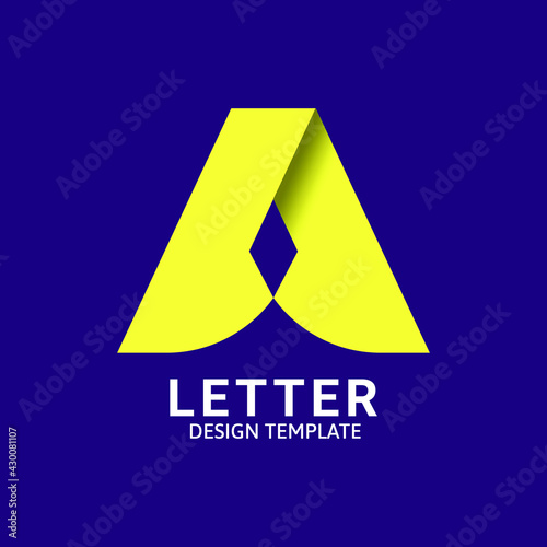 Initial Letter A Logo Icon Concept. Creative Minimal Alphabet Emblem Design Template. Graphic Symbol for Corporate Business Identity.Creative Vector Graphic Element.