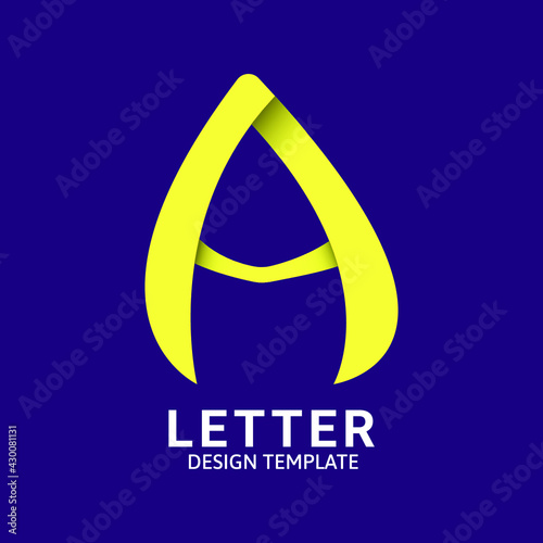 Initial Letter A Logo Icon Concept. Creative Minimal Alphabet Emblem Design Template. Graphic Symbol for Corporate Business Identity.Creative Vector Graphic Element.
