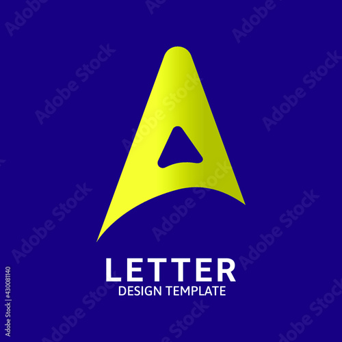 Initial Letter A Logo Icon Concept. Creative Minimal Alphabet Emblem Design Template. Graphic Symbol for Corporate Business Identity.Creative Vector Graphic Element.