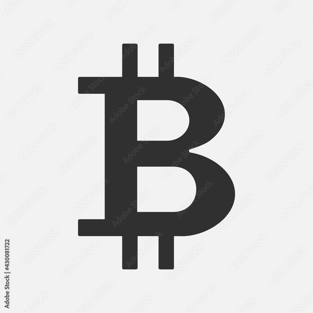 Bitcoin icon. Crypto currency, virtual electronic, internet money. coin logo. Vector illustration. Bitcoin icon. Crypto currency, virtual electronic, internet money. coin logo. Vector illustration.