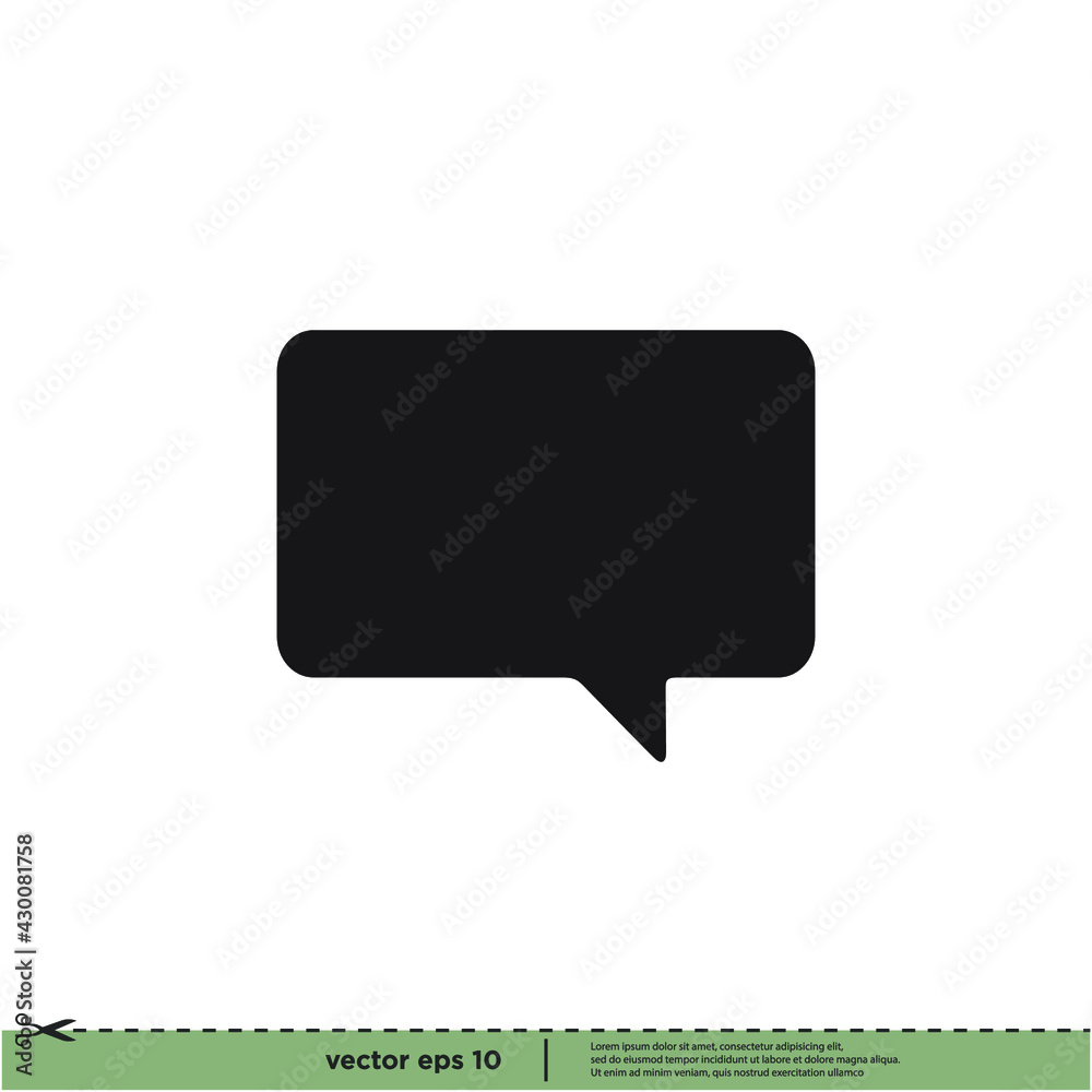 bubble speech icon message symbol logo template bubble speech icon message symbol logo template