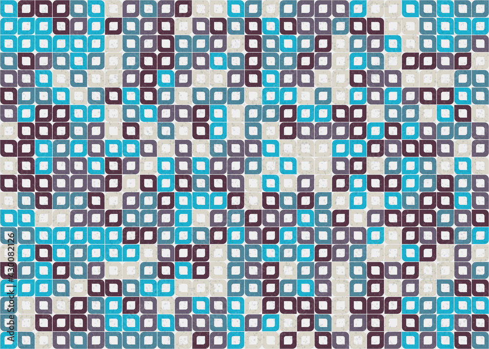 Fototapeta premium Abstract Geometric Pattern generative computational art illustration