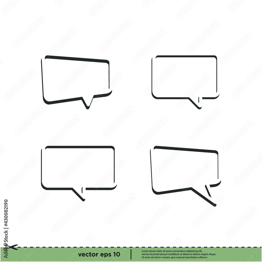 bubble speech icon message symbol logo template bubble speech icon message symbol logo template