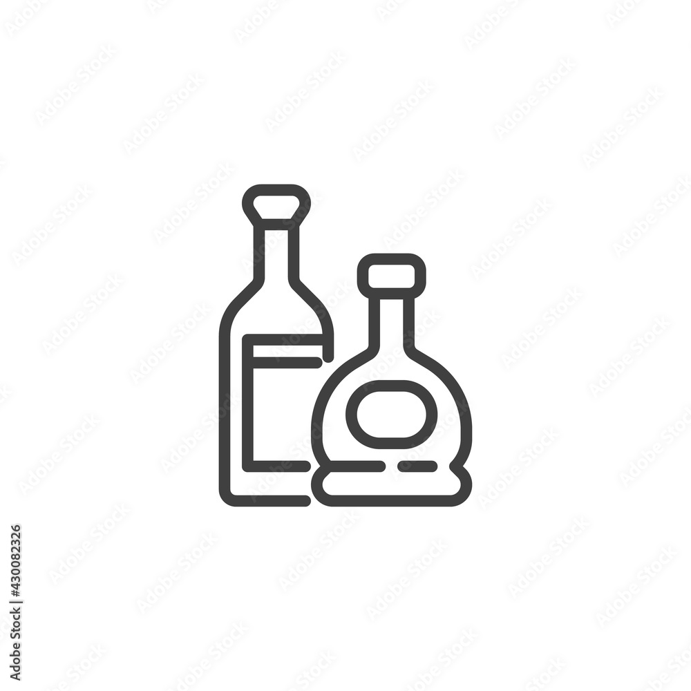 Beer and wine section line icon Beer and wine section line icon