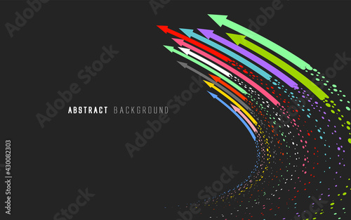 Sense of perspective arrows, growth meaning.