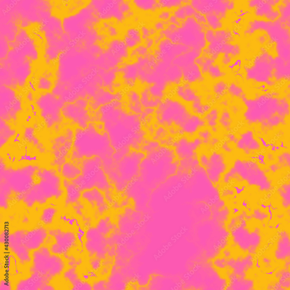 Abstract modern pink yellow background. Tie dye pattern.