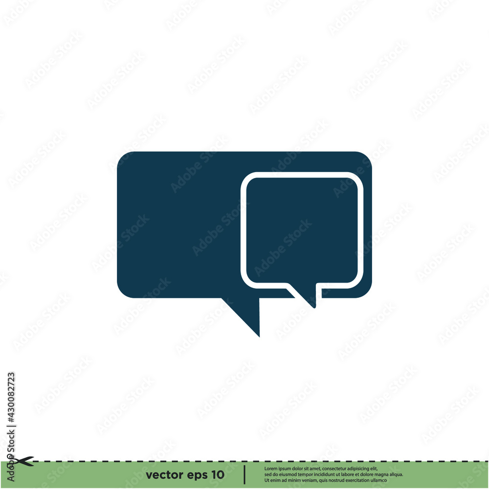 bubble speech icon message symbol logo template bubble speech icon message symbol logo template