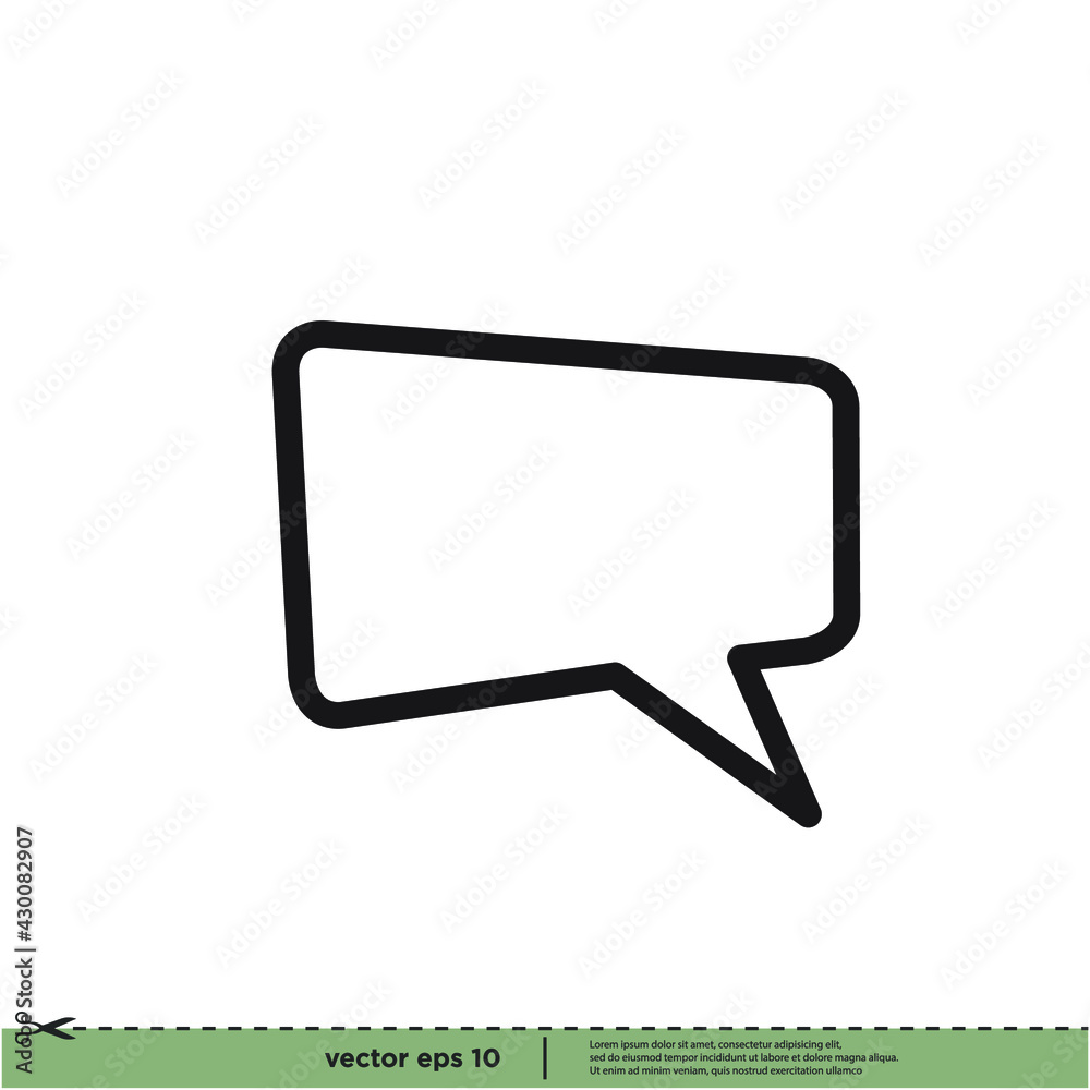 bubble speech icon message symbol logo template bubble speech icon message symbol logo template