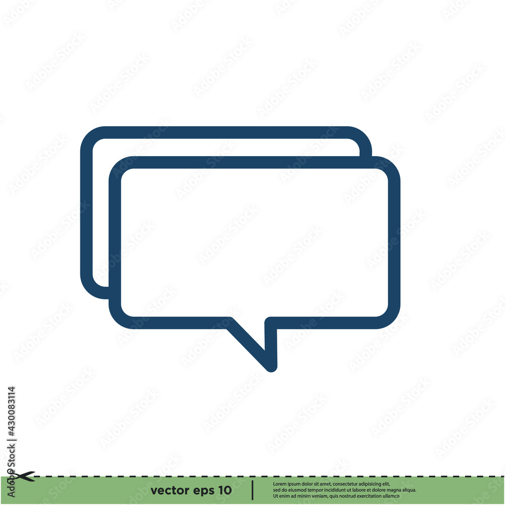 bubble speech icon message symbol logo template bubble speech icon message symbol logo template