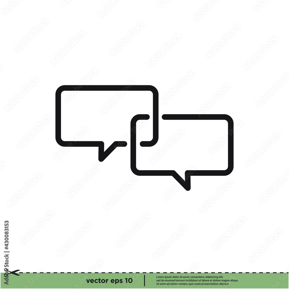 bubble speech icon message symbol logo template bubble speech icon message symbol logo template