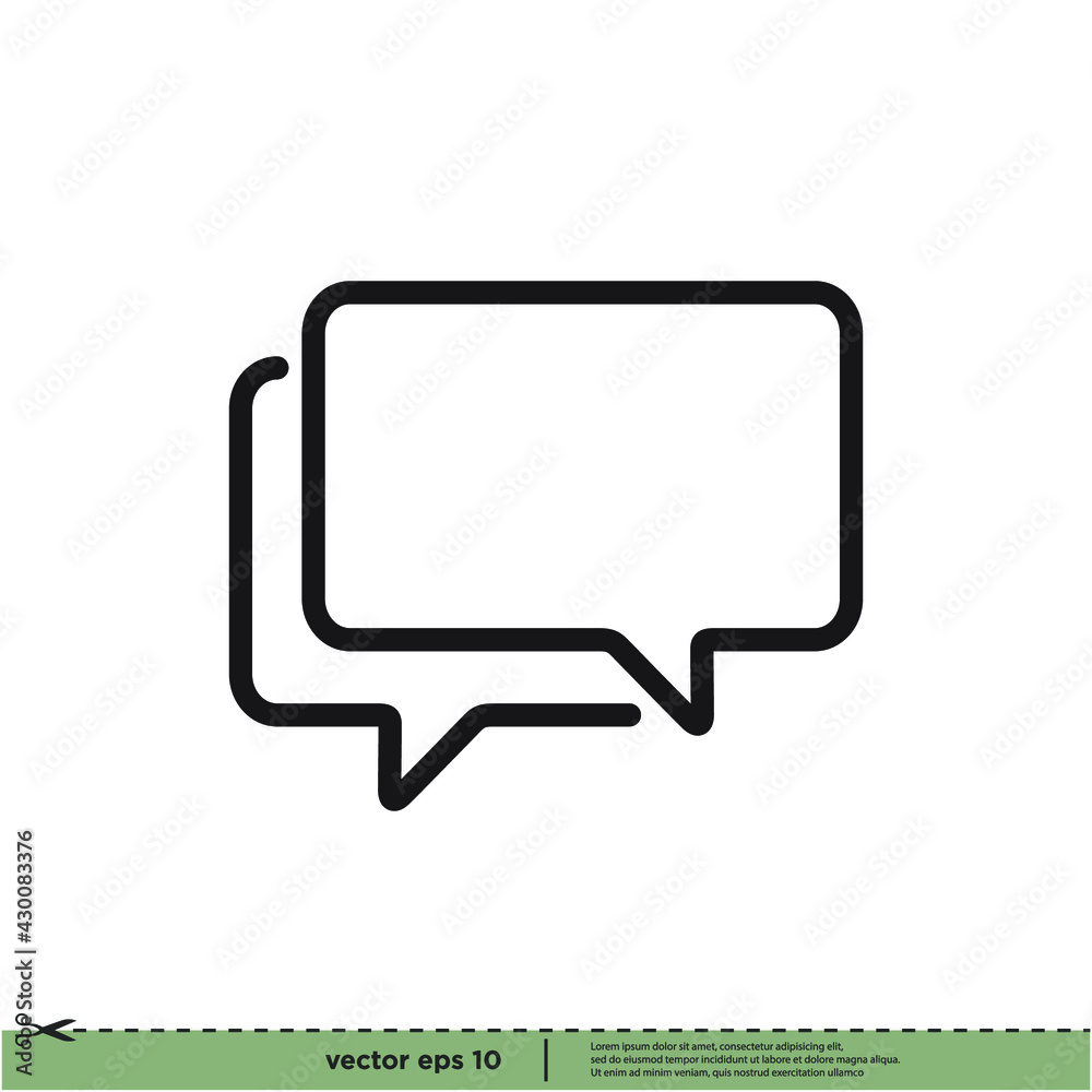 bubble speech icon message symbol logo template