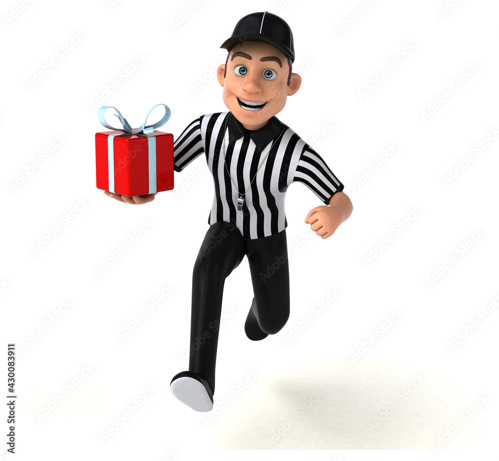 Fun 3D Illustration of an american Referee Fun 3D Illustration of an american Referee