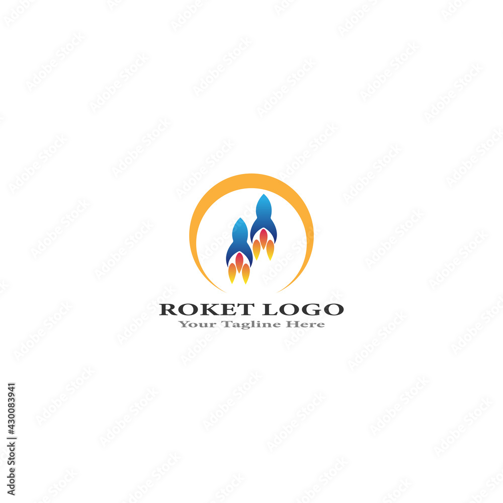 rocket fire for company business logo identity rocket fire for company business logo identity
