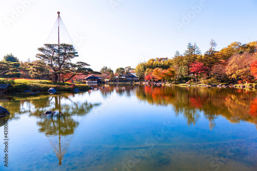 Japanese garden in Showa Memorial Park,Tachikawa,Tokyo,Japan.