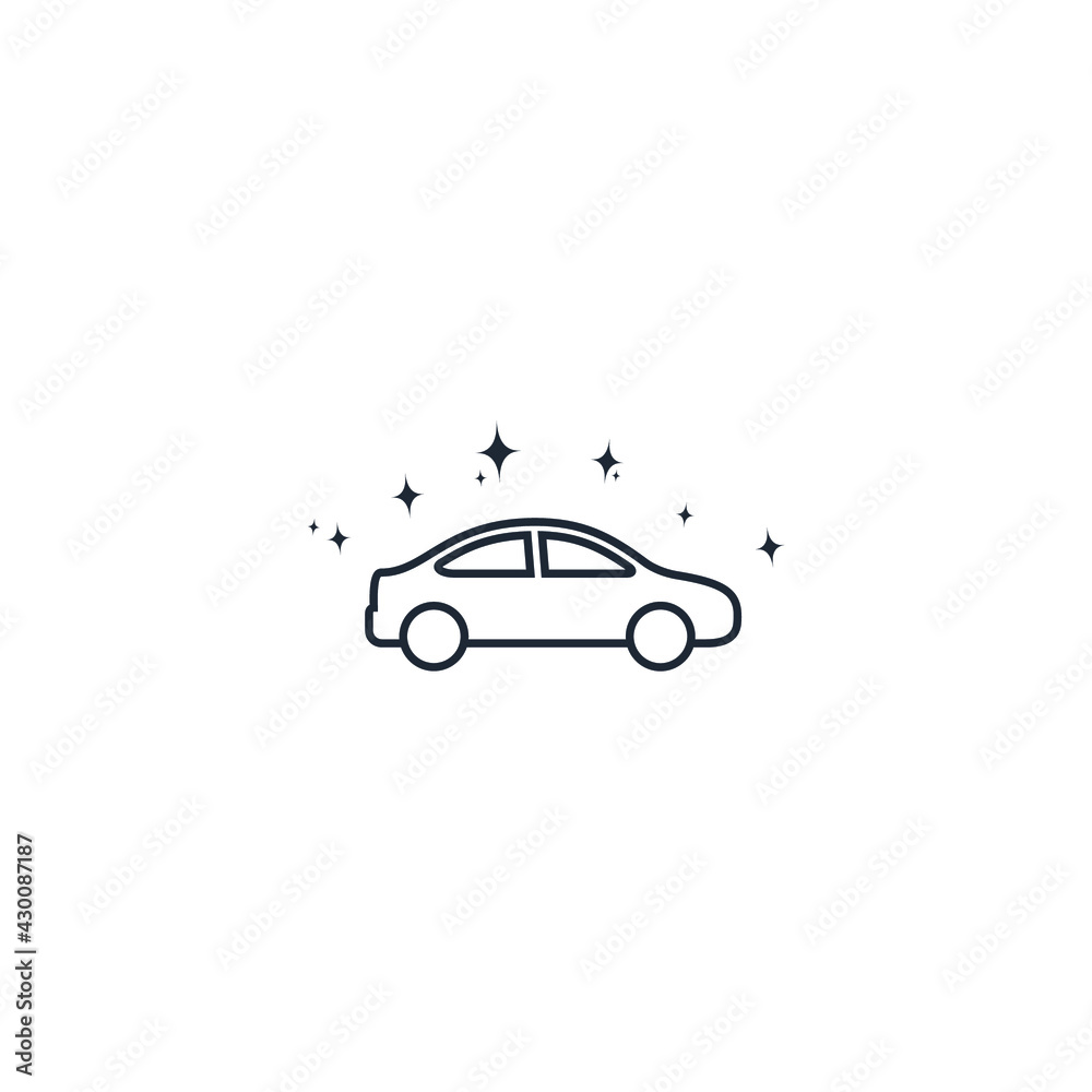 shiny car icon symbol