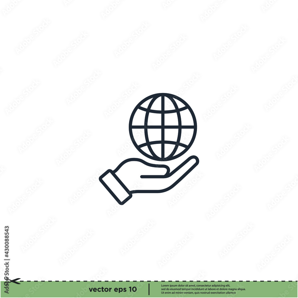 save earth icon symbol save earth icon symbol