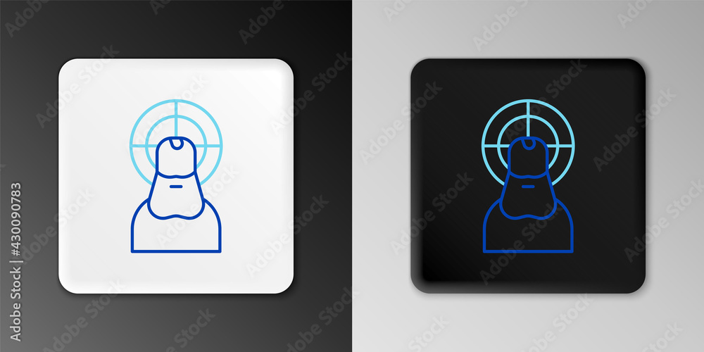 Line Jesus Christ icon isolated on grey background. Colorful outline concept. Vector Line Jesus Christ icon isolated on grey background. Colorful outline concept. Vector