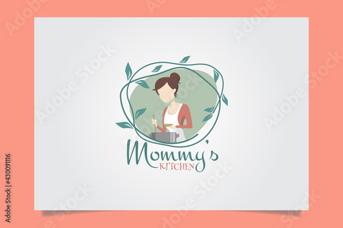 Mommy's kitchen logo vector graphic for any business especially for reataurant, food and beverage, cooking, cafe, etc.