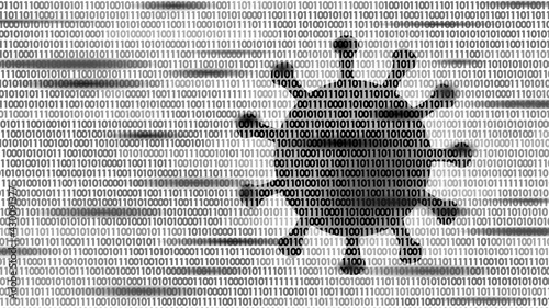 Coronavirus data flow numbers art concept. Pandemic COVID virus IT safe blue background. Statistics epidemia pneumonia vector illustration