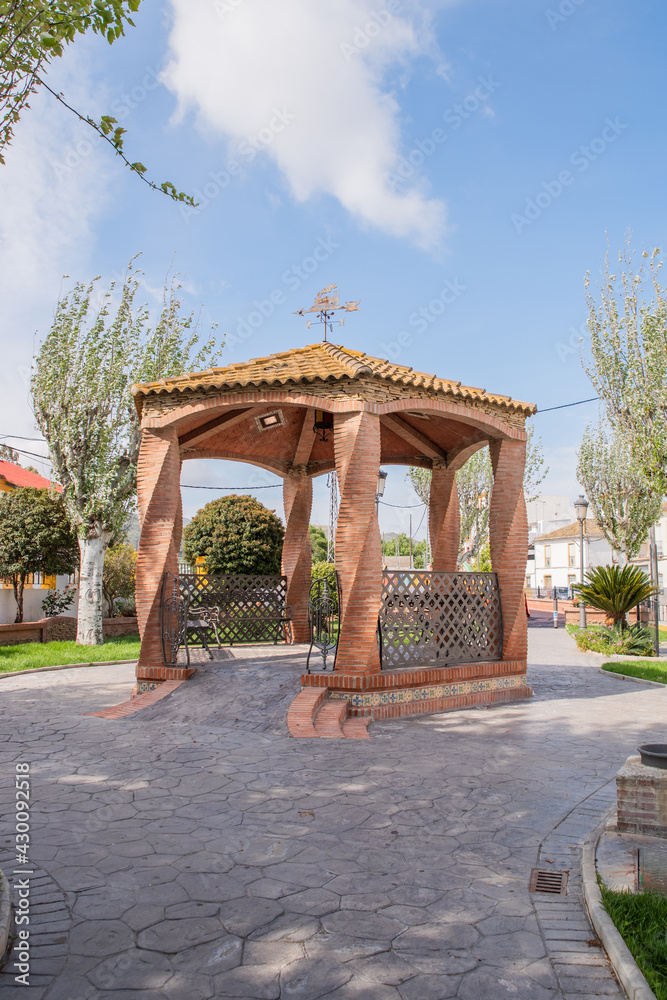Obraz premium central park in a town of Almargen in malaga andalusia