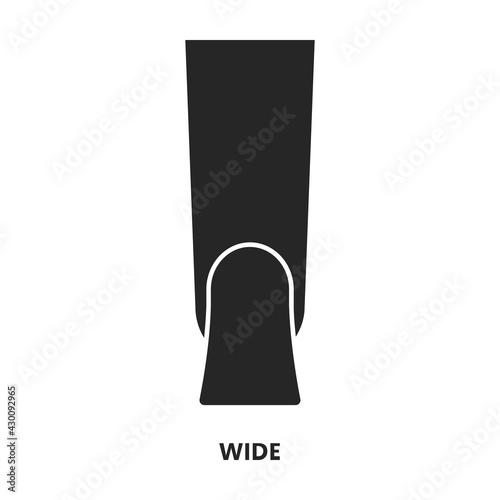 Nail shape vector black icon. Vector illustration nail shape on white background. Isolated black illustration icon of manicure.
