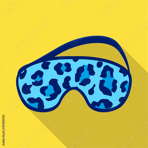 Sleep mask vector flat icon. Vector illustration mask for eye on white background. Isolated flat illustration icon of sleep accessory .
