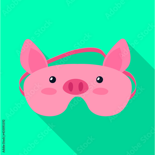 Sleep mask vector flat icon. Vector illustration mask for eye on white background. Isolated flat illustration icon of sleep accessory .