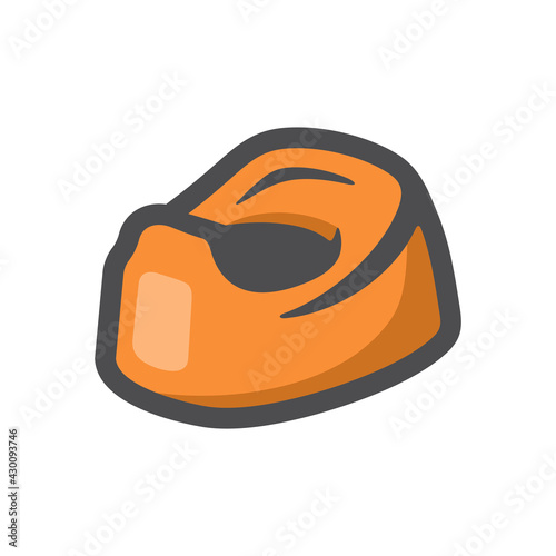 Childrens Potty simple Vector icon Cartoon illustration