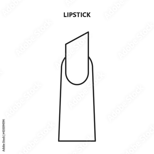Nail shape vector outline icon. Vector illustration nail shape on white background. Isolated outline illustration icon of manicure.