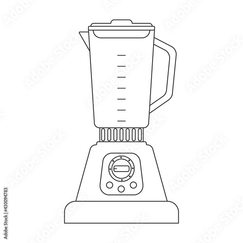 Blender vector icon.Outline vector icon isolated on white background blender.