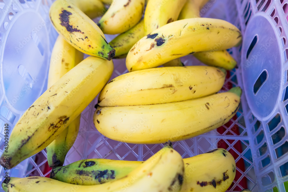 Big banana in a basket at Thailand. Big banana in a basket at Thailand.
