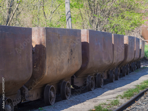 Wallpaper Mural Coal wagons are ready to drive into the mine. Torontodigital.ca