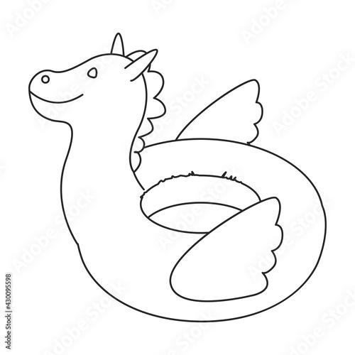 Inflatable mattress vector icon.Outline vector icon isolated on white background inflatable mattress.