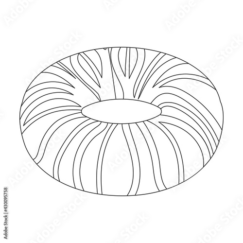 Water mattress vector icon.Outline vector icon isolated on white background water mattress.