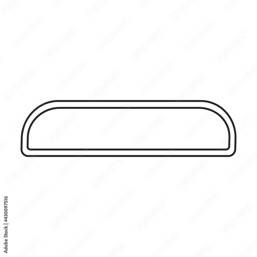 Mirror rear view car, vector outline icon. Vector illustration auto rearview on white background. Isolated outline illustration icon of mirror rear view. Mirror rear view car, vector outline icon. Vector illustration auto rearview on white background. Isolated outline illustration icon of mirror rear view.