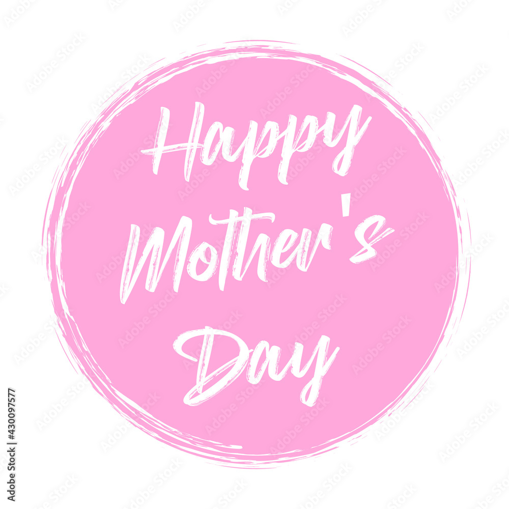 Happy Mother's Day card. Handmade calligraphy vector illustration.
